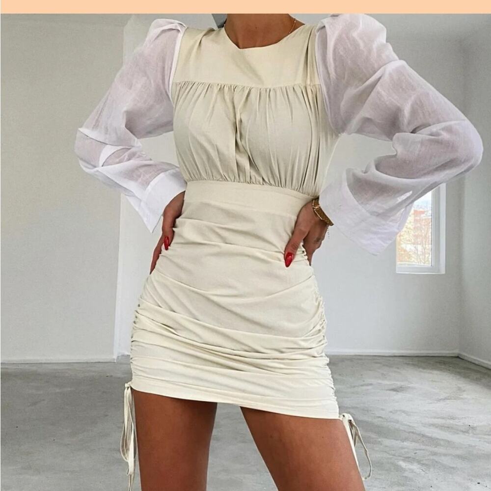 Coastal cowgirl Piral cream mini dress - Picture 3 of 11